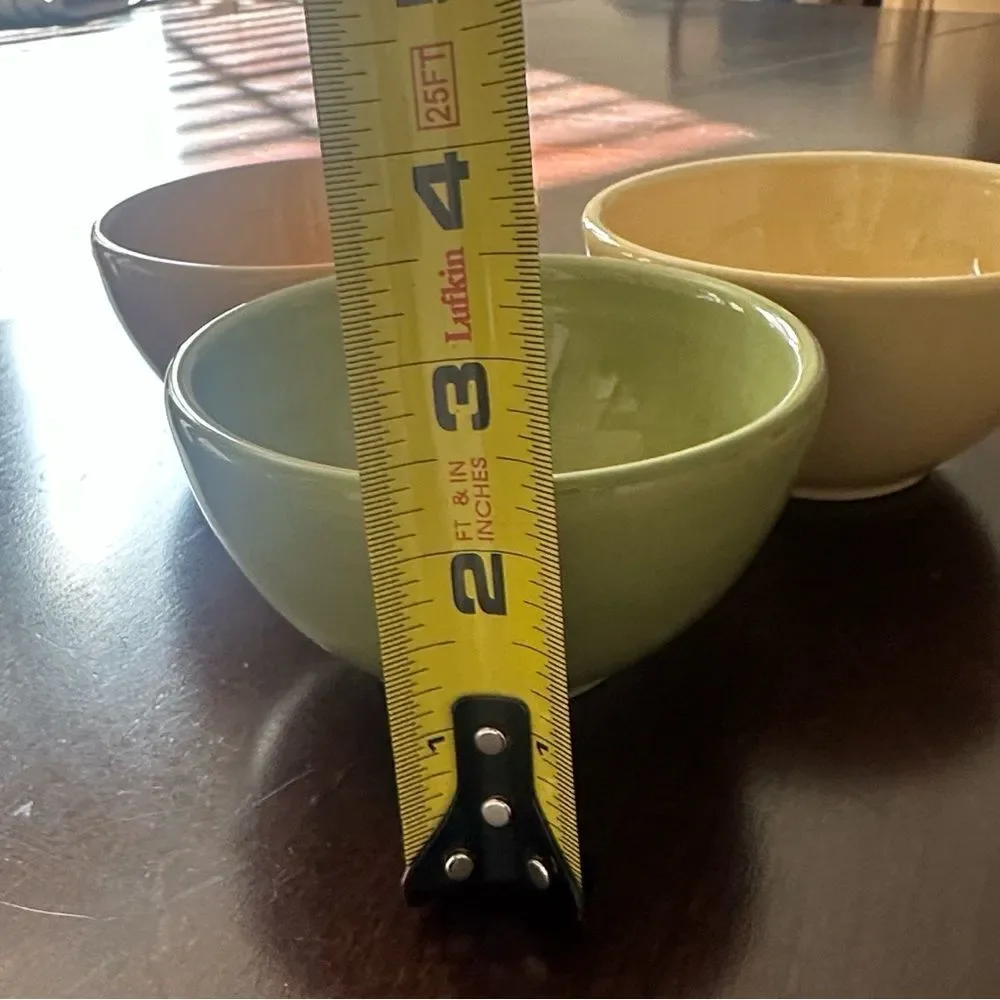 Crate & Barrel Sausalito Colorful Round Serve Bowls (3)